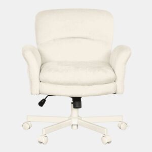 Cadeira de escritório giratória 107 x 68 x 92,5 cm - Design moderno, assento almofadado, multifuncional para o quarto e a sala - Bege
