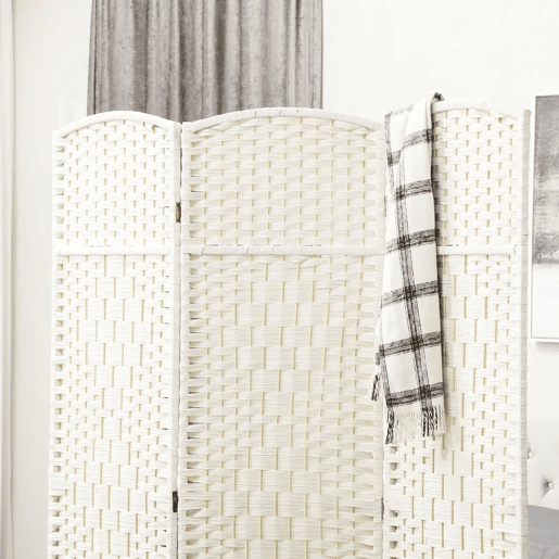 HOMCOM Biombo Dobrável de 3 Painéis 135x180 cm Separador de Ambientes em Polipropileno para Escritório e Quarto Branco HOMCOM Biombo Dobrável de 3 Painéis 135x180 cm Separador de Ambientes em Polipropileno para Escritório e Quarto Branco