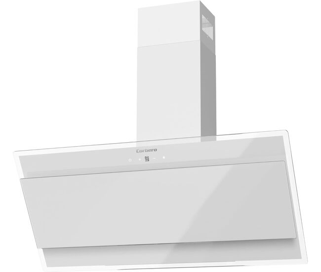 Corbero - campana extractora 90 cm | onega975w | 230w | 3 velocidades | control touch | caudal 750 m3/h | vidrio templado | filtro aluminio 3 capas |
