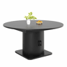 Mesa de jantar extensível com arrumação - multifuncional, com prateleiras extraíveis, economiza espaço, tampo em MDF - Preto