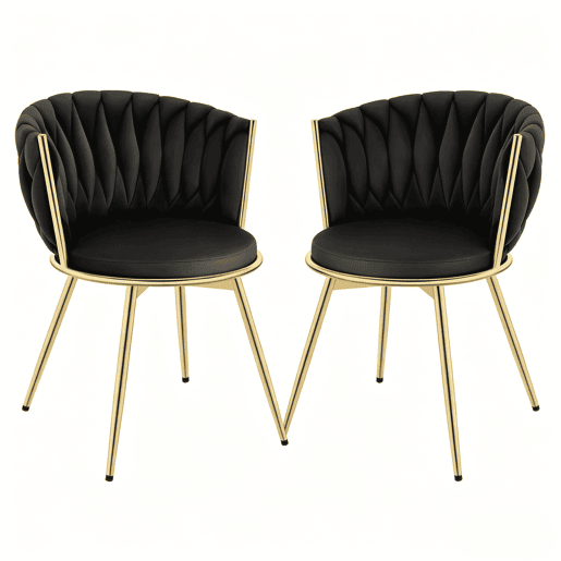 Cadeiras giratórias de jantar 59,5 x 60,5 x 78 cm u2014 assento amplo com encosto almofadado, cadeiras de cozinha estofadas u2014 preto Cadeiras giratórias de jantar 59,5 x 60,5 x 78 cm u2014 assento amplo com encosto almofadado, cadeiras de cozinha estofadas u2014 preto