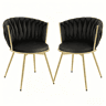 Cadeiras giratórias de jantar 59,5 x 60,5 x 78 cm u2014 assento amplo com encosto almofadado, cadeiras de cozinha estofadas u2014 preto