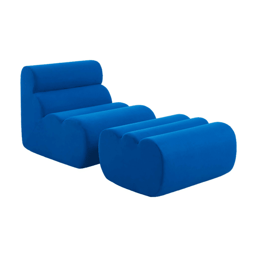 Módulo para sofá modular com apoio para os pés em tecido, 1 lugar, Nova tecido, Azul elétrico, 81x99x75 cm Módulo para sofá modular com apoio para os pés em tecido, 1 lugar, Nova tecido, Azul elétrico, 81x99x75 cm