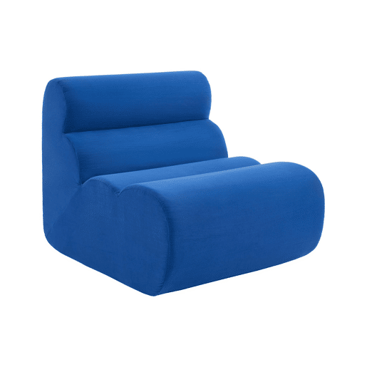 Módulo para sofá modular com apoio para os pés em tecido, 1 lugar, Nova tecido, Azul elétrico, 81x99x75 cm Módulo para sofá modular com apoio para os pés em tecido, 1 lugar, Nova tecido, Azul elétrico, 81x99x75 cm