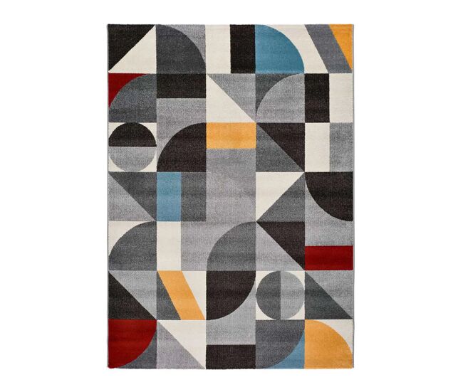 Alfombra geométrica multicolor delta, 57x110 cm - atticgo