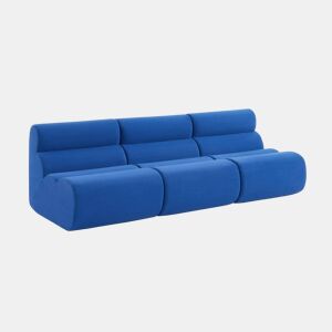 Sofá modular em tecido embalado a vácuo, 3 lugares , Nova tecido, Azul elétrico, 81x99x75 cm