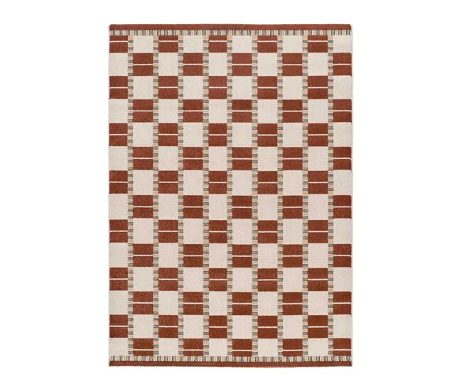 Alfombra geométrica caldera / beige astra, 160x230 cm - atticgo