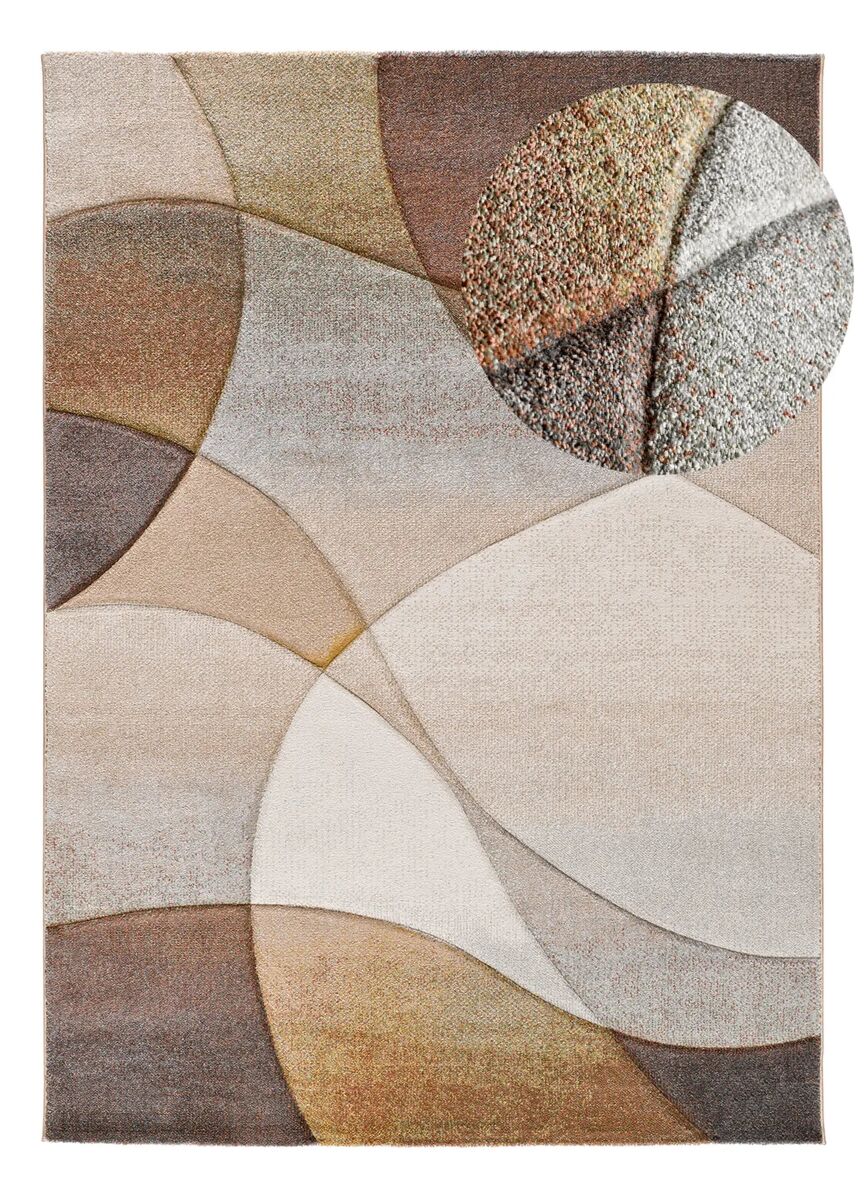 Alfombra abstracta BADET - ATTICGO 80x150 Terracota