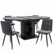 Conjunto de mesas y sillas de comedor 118x118 Conjunto de mesas y sillas de comedor 118x118 Gris