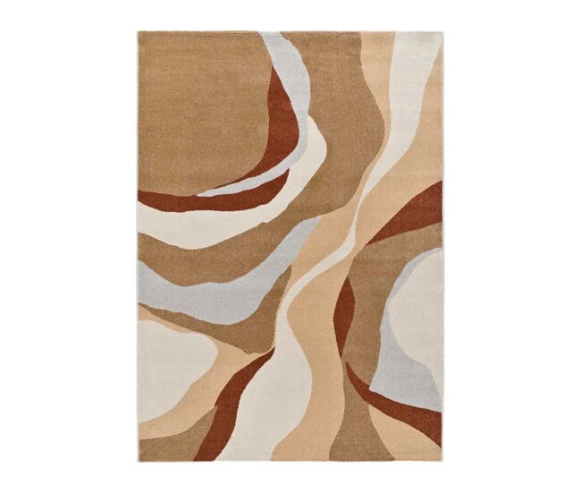 Alfombra abstracta beige / caldera astra, 160x230 cm - atticgo