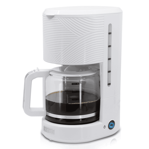 Briebe SKT1188WHT Elegance Set Máquina de Café Filtro 10 Chávenas + Espumador de Leite Elétrico 4 em 1, 1000, Branco
