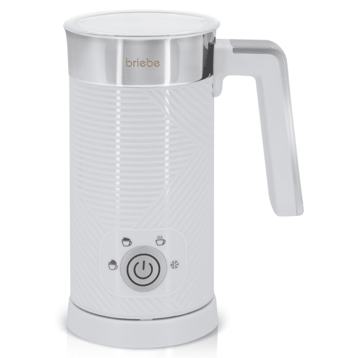 Briebe SKT1188WHT Elegance Set Máquina de Café Filtro 10 Chávenas + Espumador de Leite Elétrico 4 em 1, 1000, Branco
