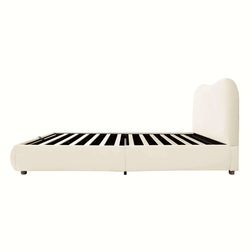 Cama estofada para criança 90x200 cm - hidráulica com base de colchão, cabeceira acolchoada e amplo espaço de arrumação - bege Cama estofada para criança 90x200 cm - hidráulica com base de colchão, cabeceira acolchoada e amplo espaço de arrumação - bege
