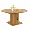 Mesa de jantar extensível multifuncional - com arrumação, prateleiras extraíveis, design que poupa espaço para cozinhas pequenas e salas de jantar, tampo em MDF - Castanho escuro