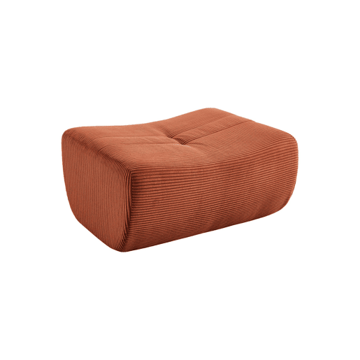Módulo de sofá em veludo canelado com pufe embalados a vácuo, 1 lugar, Sokol veludo canelado, Terracotta, 91x105x72 cm Módulo de sofá em veludo canelado com pufe embalados a vácuo, 1 lugar, Sokol veludo canelado, Terracotta, 91x105x72 cm