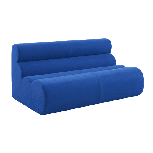 Sofá modular em tecido, 2 lugares, Nova tecido, Azul elétrico, 162x99x75 cm Sofá modular em tecido, 2 lugares, Nova tecido, Azul elétrico, 162x99x75 cm