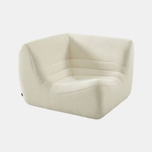 Módulo de canto em bouclé embalado a vácuo, Sokol bouclé, Branco, 100x100x72 cm
