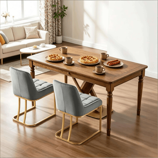 Cadeiras de jantar 45x39x84 cm - estofadas, multifuncionais, para cozinha e sala de estar (2 unidades) - cinzento escuro
