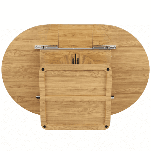 Mesa de jantar extensível - multifuncional com arrumação e prateleiras extraíveis, poupa espaço em cozinhas e salas de jantar pequenas, tampo em MDF - castanho claro natural Mesa de jantar extensível - multifuncional com arrumação e prateleiras extraíveis, poupa espaço em cozinhas e salas de jantar pequenas, tampo em MDF - castanho claro natural