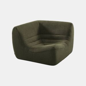 Módulo de canto em bouclé embalado a vácuo, Sokol bouclé, Verde caqui, 100x100x72 cm