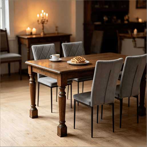 Cadeiras de jantar 40 x 42,5 x 94,5 cm - Estofadas e elegantes, 4 unidades, para sala de jantarsala de estar - Cinza escuro Cadeiras de jantar 40 x 42,5 x 94,5 cm - Estofadas e elegantes, 4 unidades, para sala de jantarsala de estar - Cinza escuro