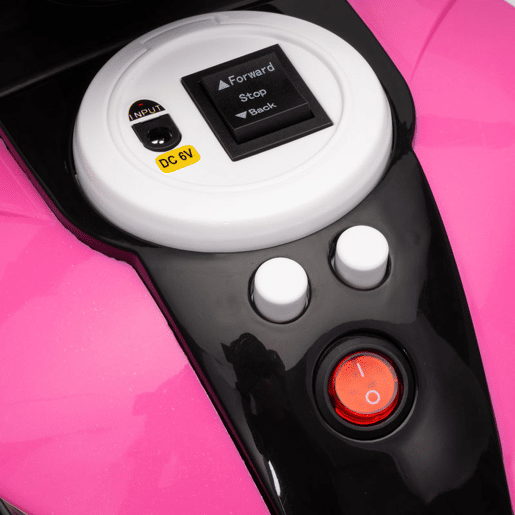 HOMCOM Mota Elétrica Infantil de 3 Rodas com Pedal, Farol LED, Música e Buzina, para Crianças de 3 a 5 Anos, Rosa