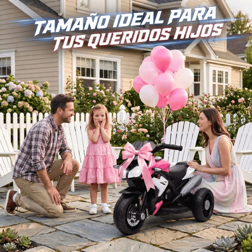 HOMCOM Mota Elétrica Infantil de 3 Rodas com Pedal, Farol LED, Música e Buzina, para Crianças de 3 a 5 Anos, Rosa