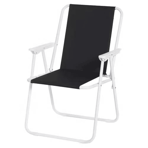 Cadeira de jardim dobrável - Leve, portátil, ideal para acampar e para o exterior - Preta Cadeira de jardim dobrável - Leve, portátil, ideal para acampar e para o exterior - Preta