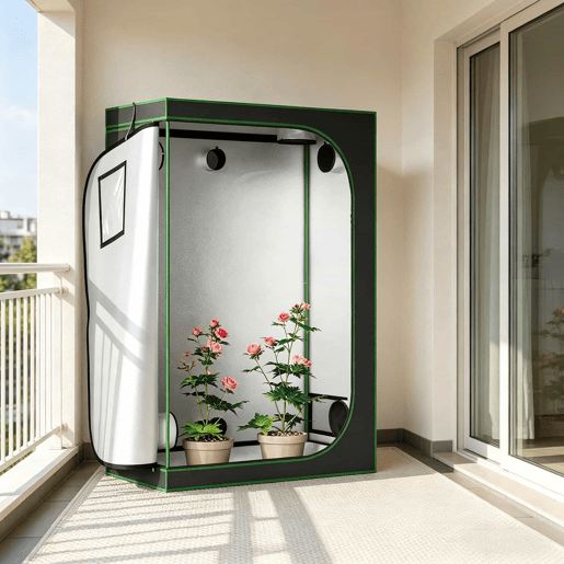 Mini-estufa de interior - Controlo ambiental completo, estrutura resistente - Preto e verde Mini-estufa de interior - Controlo ambiental completo, estrutura resistente - Preto e verde
