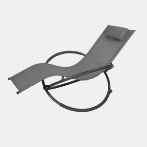 Cadeira de baloiço para exterior - Design ergonómico e confortável para jardim - Cinzento
