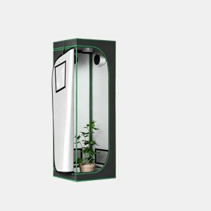 Mini-estufa 60x60x80 cm - Controlo ambiental completo, resistente, para interior - Preto e verde