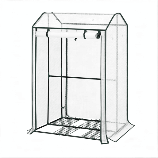 Estufa de jardim - Design resistente com porta enrolável com fecho de correr, proteção para as plantas no inverno, para varanda, pátio e jardim - Branco Estufa de jardim - Design resistente com porta enrolável com fecho de correr, proteção para as plantas no inverno, para varanda, pátio e jardim - Branco