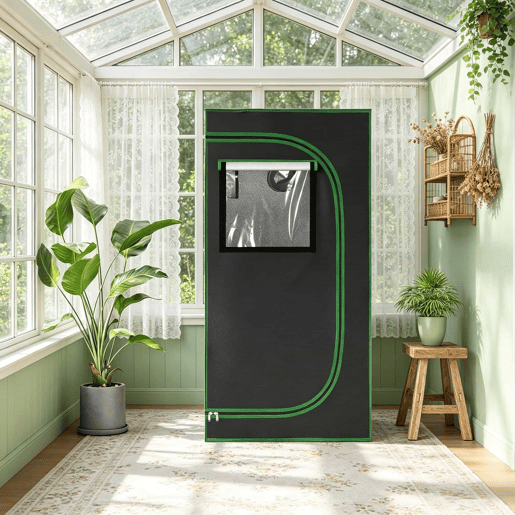 Mini-estufa - Controlo ambiental completo, estrutura resistente, utilização no interior - Preto e verde Mini-estufa - Controlo ambiental completo, estrutura resistente, utilização no interior - Preto e verde