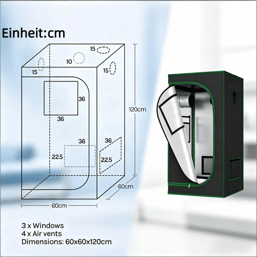 Mini-estufa - Controlo ambiental completo, estrutura resistente, utilização no interior - Preto e verde Mini-estufa - Controlo ambiental completo, estrutura resistente, utilização no interior - Preto e verde