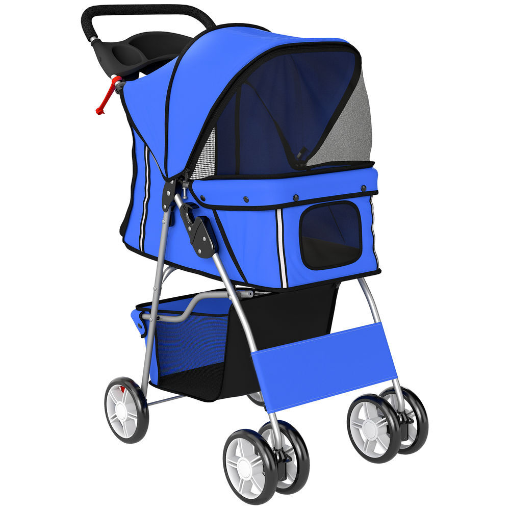 Carrito para Perro Tela Oxford, Acero PawHut