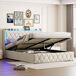 Cama multifuncional, cama doble, LED, USB 145x199 Cama multifuncional, cama doble, LED, USB 145x199 Beige