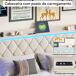 Cama multifuncional, cama doble, LED, USB 145x199 Cama multifuncional, cama doble, LED, USB 145x199 Beige