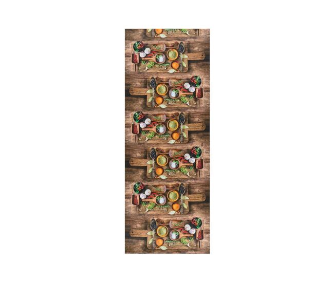 Alfombra de cocina diseños con especias multicolor ricci, 52x100 cm - atticgo