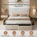 Cama doble, LED, 4 cajas de almacenamiento 208x145 Cama doble, LED, 4 cajas de almacenamiento 208x145 Beige