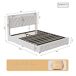 Cama doble, iluminación LED, puertos USB, cama multifuncional 165x213 Cama doble, iluminación LED, puertos USB, cama multifuncional 165x213 Beige