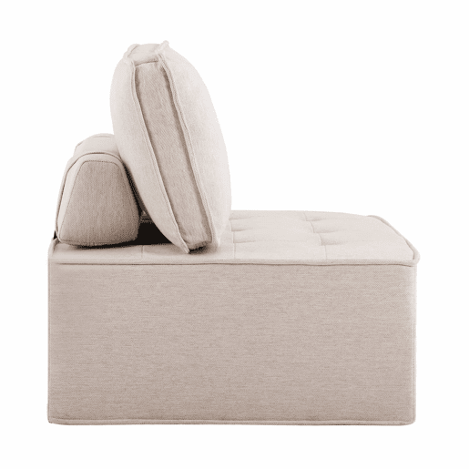 Sofá relax individual de 1 lugar - Poltrona estofada para quarto, sala de estar ou quarto de criança - Bege Sofá relax individual de 1 lugar - Poltrona estofada para quarto, sala de estar ou quarto de criança - Bege
