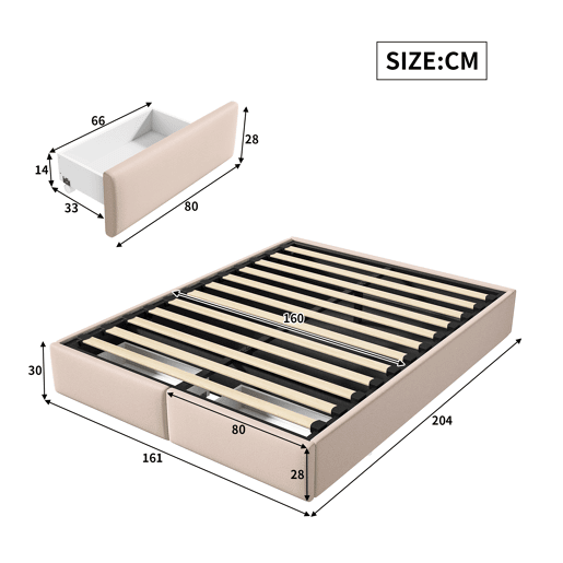 Cama 160x200cm, cama de casal, gavetas, cama funcional, cama jovem, cama com arrumação Cama 160x200cm, cama de casal, gavetas, cama funcional, cama jovem, cama com arrumação
