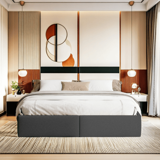 Cama 160x200cm, cama de casal, gavetas, cama funcional, cama jovem, cama com arrumação