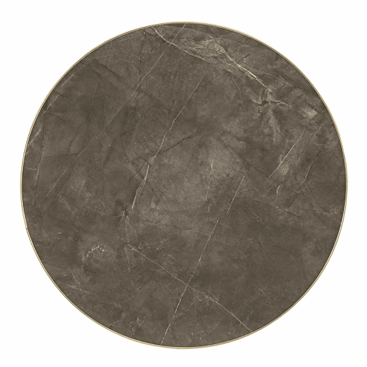Mesa auxiliar redonda 60x60x73,5 cm u2014 com estrutura em aço inoxidável dourado e tampo com efeito de mármore, design de luxo u2014 cinzento e dourado Mesa auxiliar redonda 60x60x73,5 cm u2014 com estrutura em aço inoxidável dourado e tampo com efeito de mármore, design de luxo u2014 cinzento e dourado