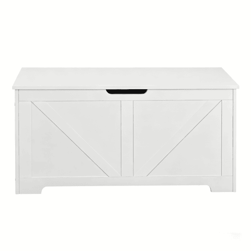 Banco de entrada de 100 cm u2013 com arrumação oculta multifuncional para o quarto e a sala u2013 Branco