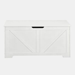 Banco de entrada de 100 cm u2013 com arrumação oculta multifuncional para o quarto e a sala u2013 Branco
