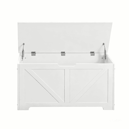 Banco de entrada de 100 cm u2013 com arrumação oculta multifuncional para o quarto e a sala u2013 Branco
