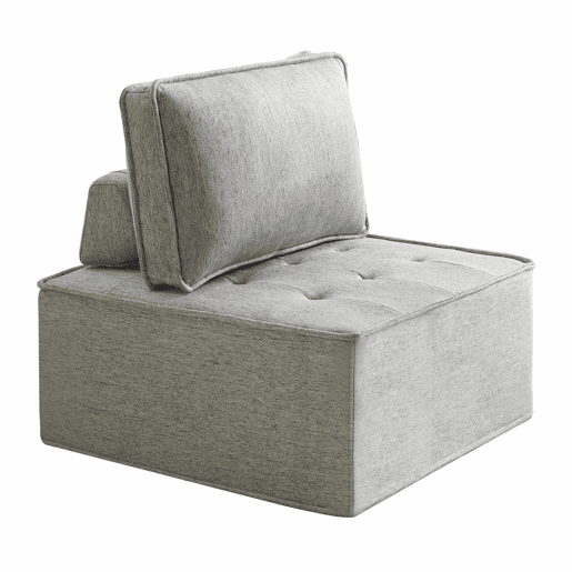 Sofá relax individual de 1 lugar u2014 compacto e confortável para a sala de estar, quarto ou quarto de criança u2014 cinzento claro Sofá relax individual de 1 lugar u2014 compacto e confortável para a sala de estar, quarto ou quarto de criança u2014 cinzento claro