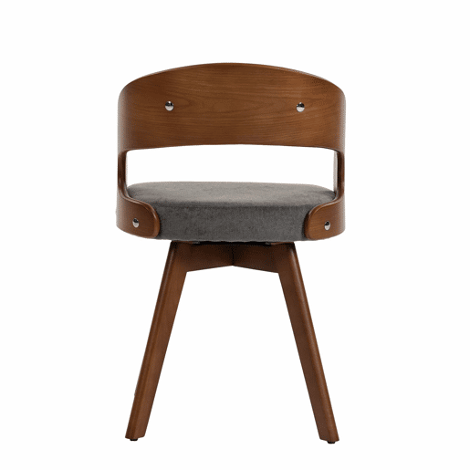 Conjunto de 2 cadeiras de jantar em madeira (2 unidades) u2013 estilo moderno, assentos giratórios, almofada em algodão e linho, encosto curvo, cadeiras auxiliares para cozinha e café u2013 linho cinzento Conjunto de 2 cadeiras de jantar em madeira (2 unidades) u2013 estilo moderno, assentos giratórios, almofada em algodão e linho, encosto curvo, cadeiras auxiliares para cozinha e café u2013 linho cinzento