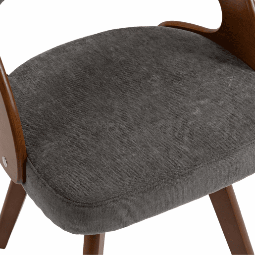 Conjunto de 2 cadeiras de jantar em madeira (2 unidades) u2013 estilo moderno, assentos giratórios, almofada em algodão e linho, encosto curvo, cadeiras auxiliares para cozinha e café u2013 linho cinzento Conjunto de 2 cadeiras de jantar em madeira (2 unidades) u2013 estilo moderno, assentos giratórios, almofada em algodão e linho, encosto curvo, cadeiras auxiliares para cozinha e café u2013 linho cinzento